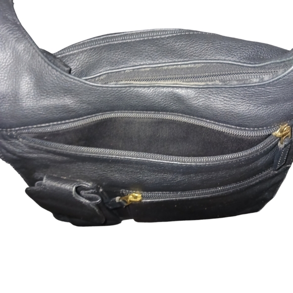 JP OERSE & Cie Black Leather Messenger Shoulder Bag - Picture 6 of 10